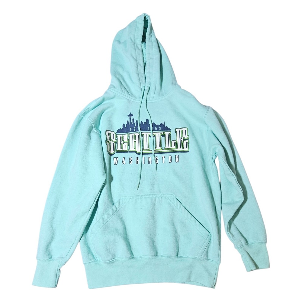 Seattle Washington Space Needle Tourist Souveni Pullover Hoodie Sweater Sz Small